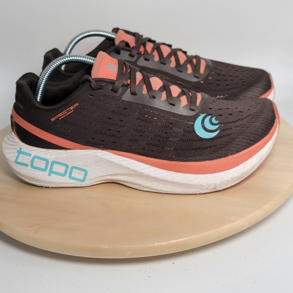 Topo Specter Shoes Women Size 10.5 Brown Peach Road Running Athletic Gym Sneaker